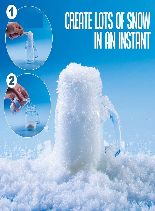 SNEKI Fake Instant Ice Snow Making Powder Kit for Girls Boys Kids Perfect for Snow Theme Fun Playing Party School Projects Games Christmas Tree Decoration 50 gm | Pack of 1 Snow Powder with 3 Colors - Image 3